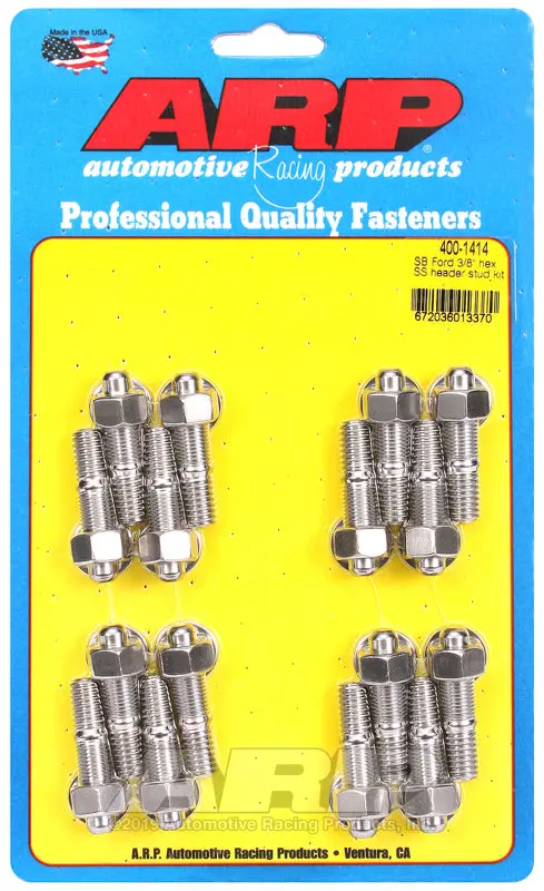 Arp Sb Ford 3/8 Hex Ss Header Stud Kit 1