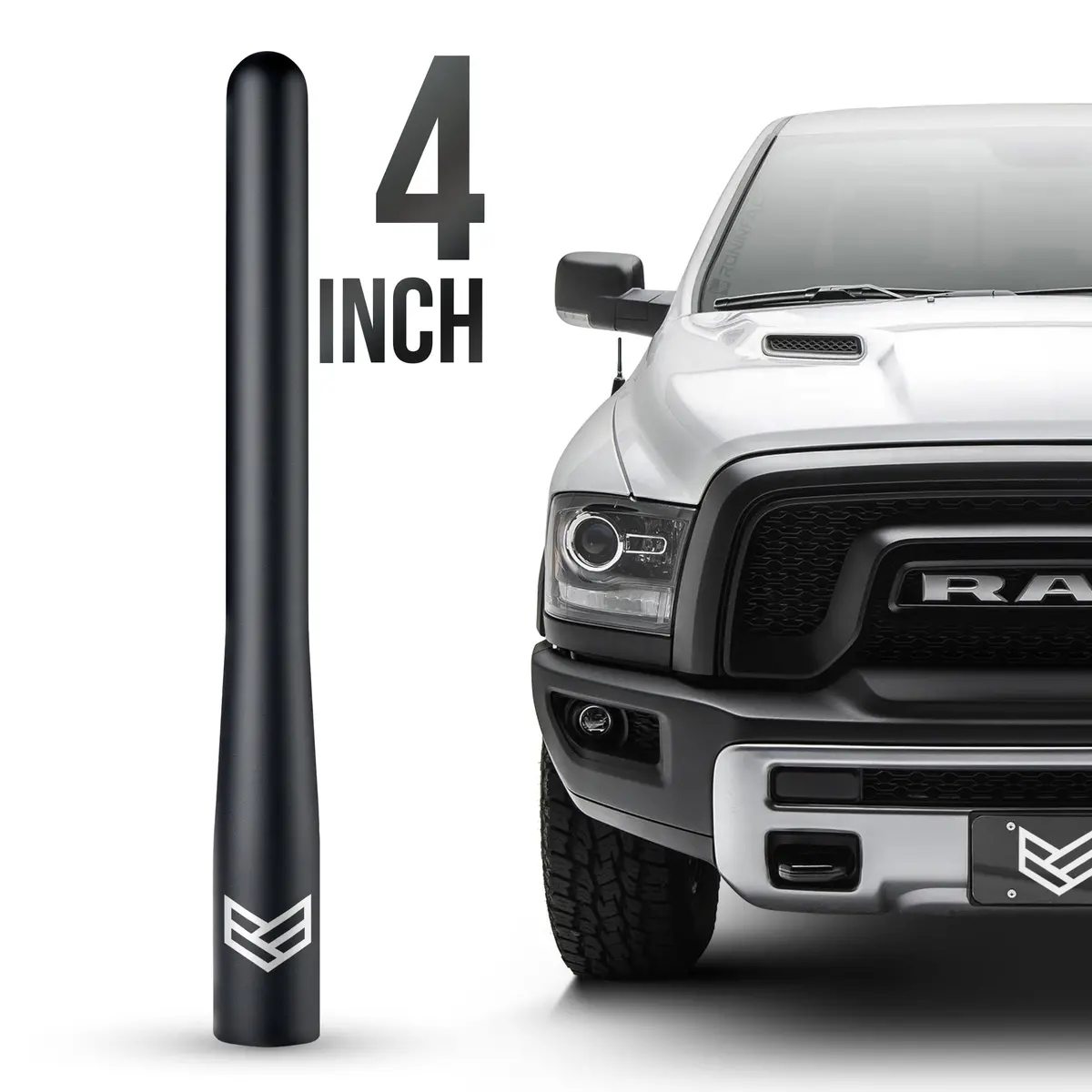 Tufflock® Short Antenna For Dodge Ram (4 Inch) 1