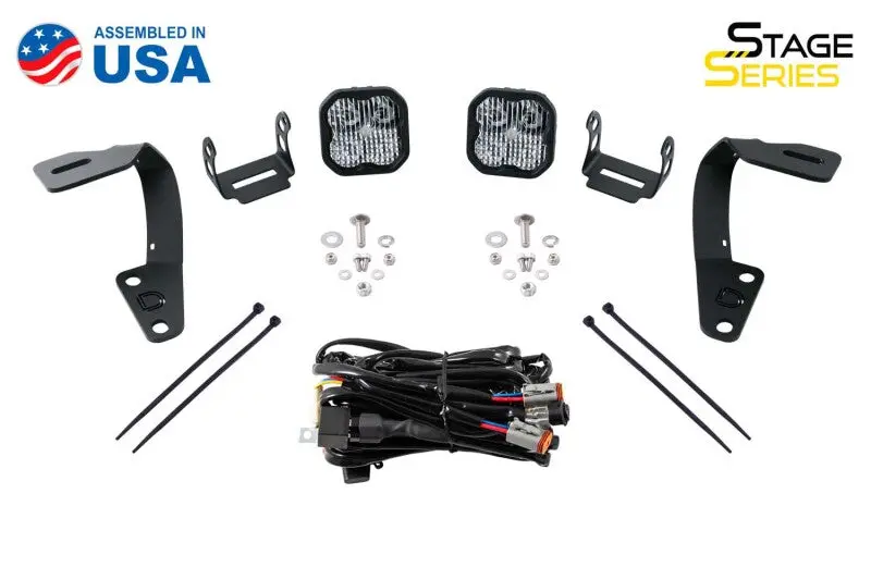 Diode Dynamics 10-21 Toyota 4Runner Stage Series 2In Led Ditch Light Kit - Sport Yellow Combo 2