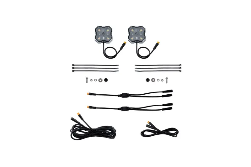 Diode Dynamics Stage Series Single Color Led Rock Light - White Diffused M8 (2-Pack) 1
