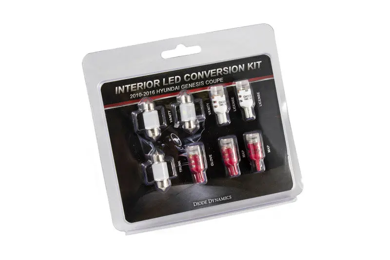 Diode Dynamics 10-16 Hyundai Genesis Coupe Interior Kit Stage 2 - Red 1