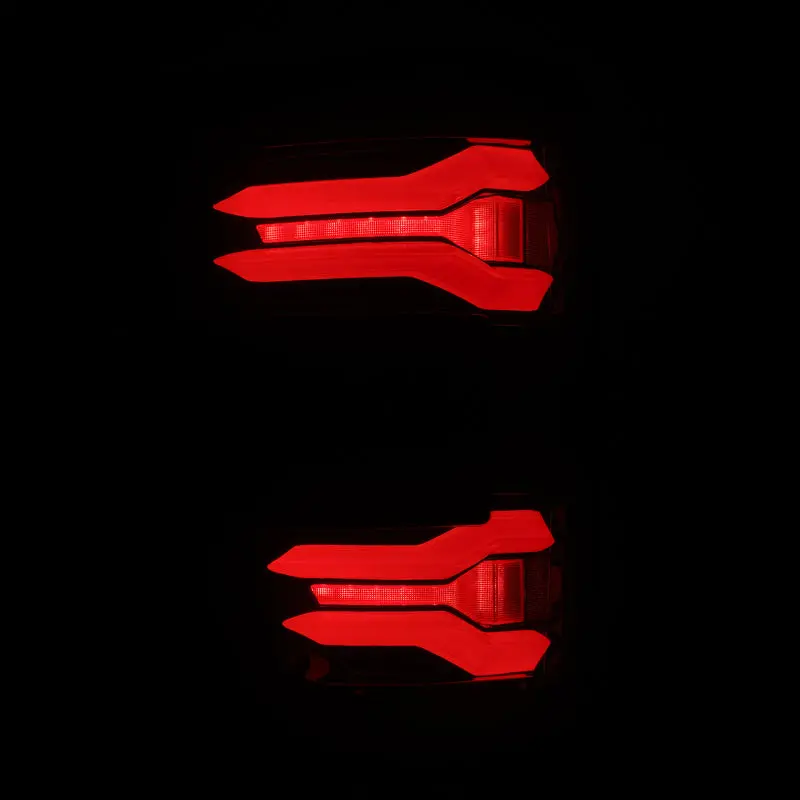 Alpharex 21-23 Ford F-150 Luxx Led Taillights - Black Red W/ Blis 1
