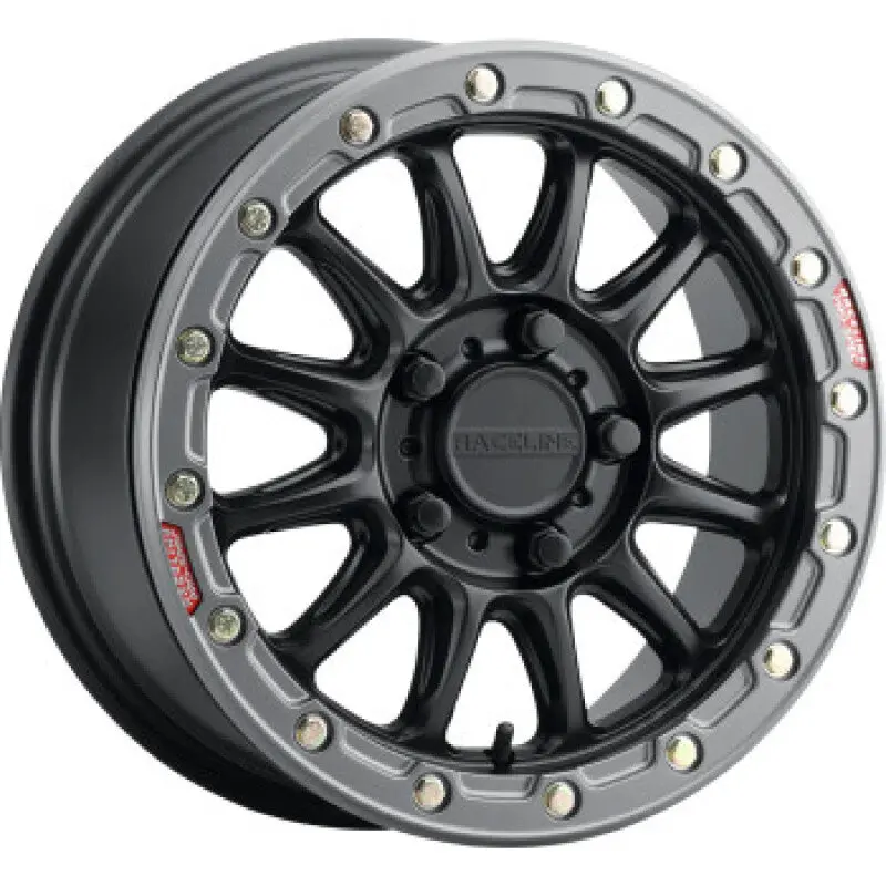 Raceline A14bg Alpha 15X10in/6X139.7 Bp/25Mm Offset/78.1Mm Bore- Blk & Gunmetal Ring Beadlock Wheel 1