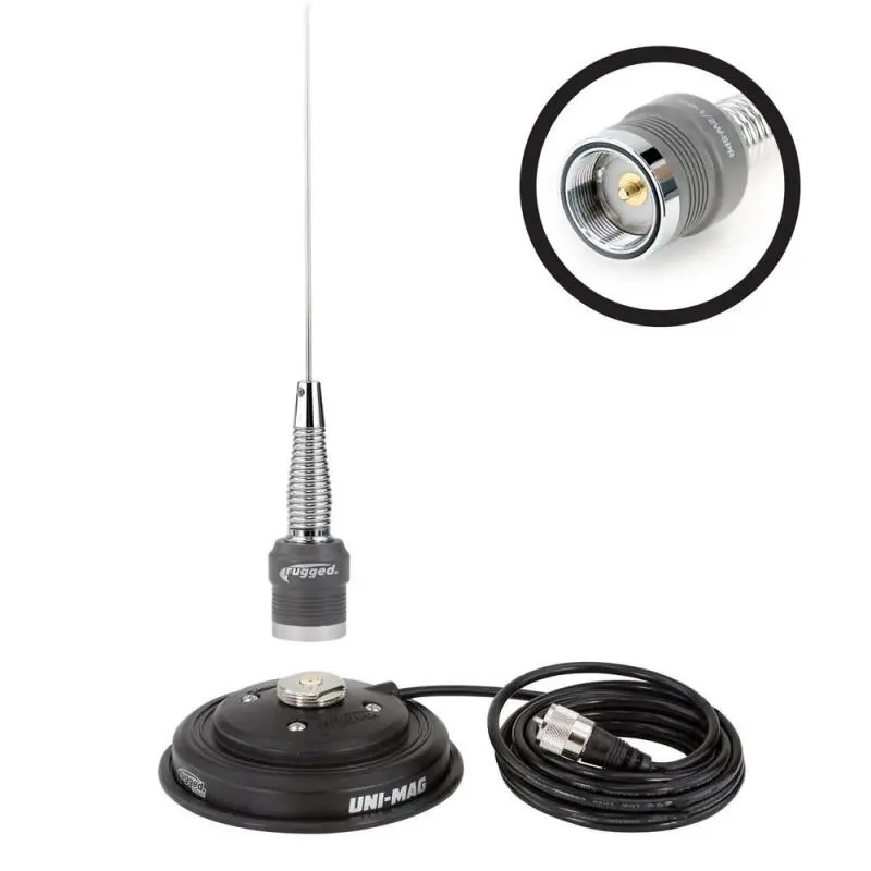 Rugged Radios Vhf 1/2 Wave No Ground Plane (Ngp) Antenna Kit With Magnetic Mount 1