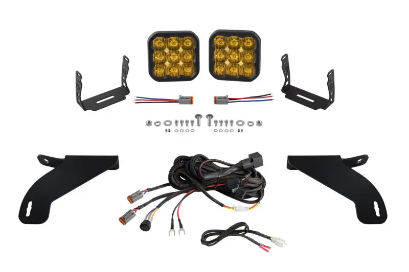Diode Dynamics 21-22 Ford F-150 Ss5 Bumper Led Pod Light Kit - Sport Yellow Driving 1