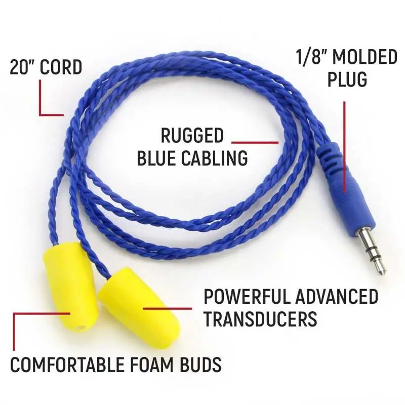 Rugged Radios Alphabud Foam Earbud Speakers - Mono And Stereo 1