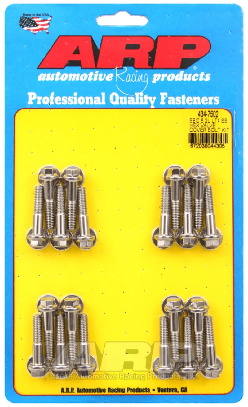 Arp Chevy Lt1 6.2L Valve Cover Hex Stainless Steel Bolt Kit 1