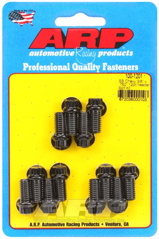 Arp Sb Chevy 3/8 X .750In 12Pt Header Bolt Kit 1