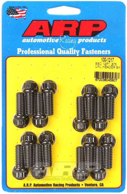 Arp Bb Chevy 12Pt .875 Uhl Header Bolt Kit 1