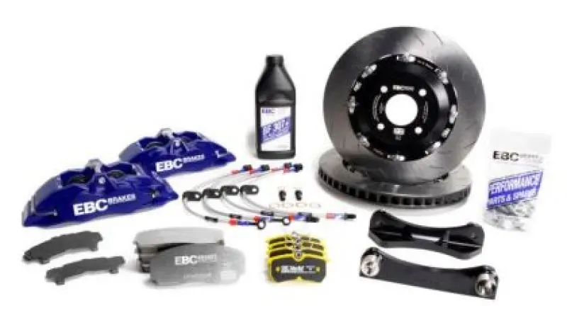 Ebc Racing 00-07 Bmw M3 (E46) Blue Apollo-4 Calipers 355Mm Rotors Front Big Brake Kit 1