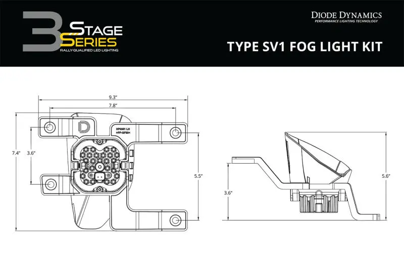 Diode Dynamics Ss3 Pro Type Sv1 Kit Abl - White Sae Fog 2