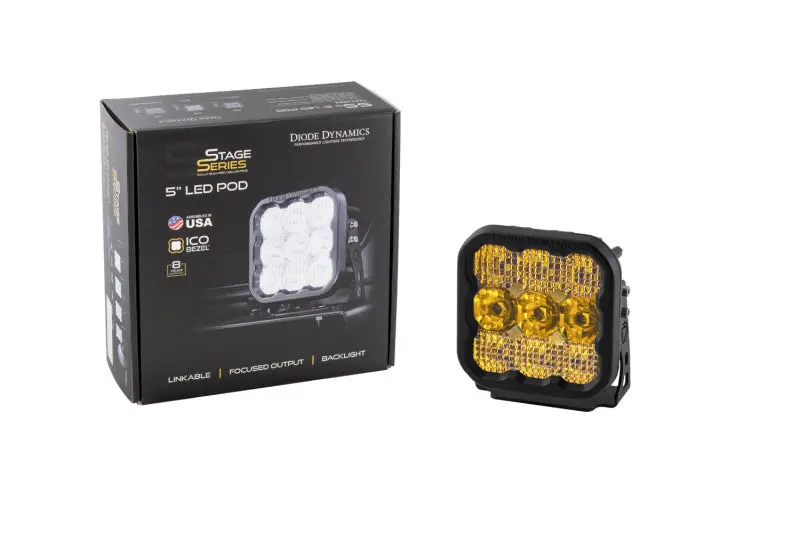 Diode Dynamics Ss5 Led Pod Pro - Yellow Driving (Single) 2