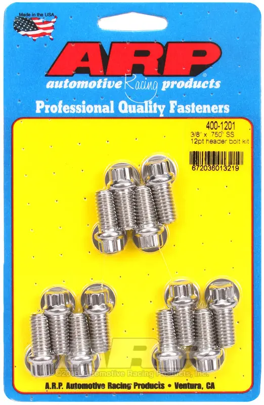 Arp 3/8 X .750 Ss 12Pt Header Bolt Kit 1