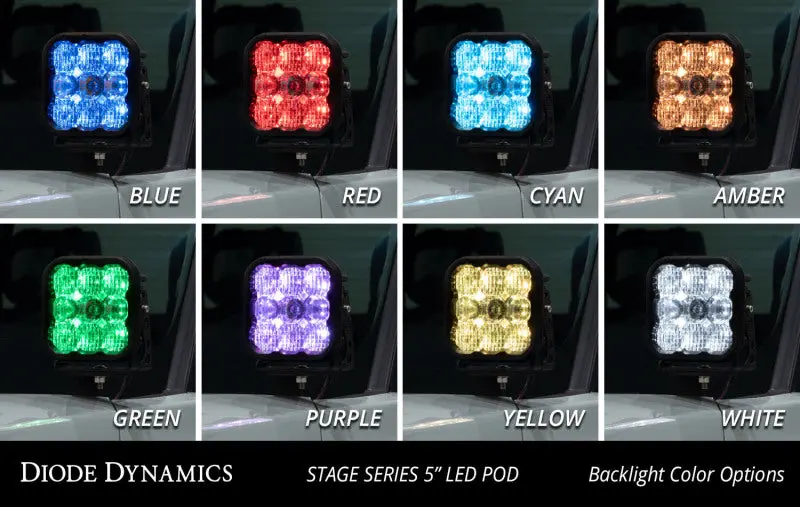 Diode Dynamics 2022 Toyota Tundra Ss3 Pro Stage Series Ditch Light Kit - White Combo 2