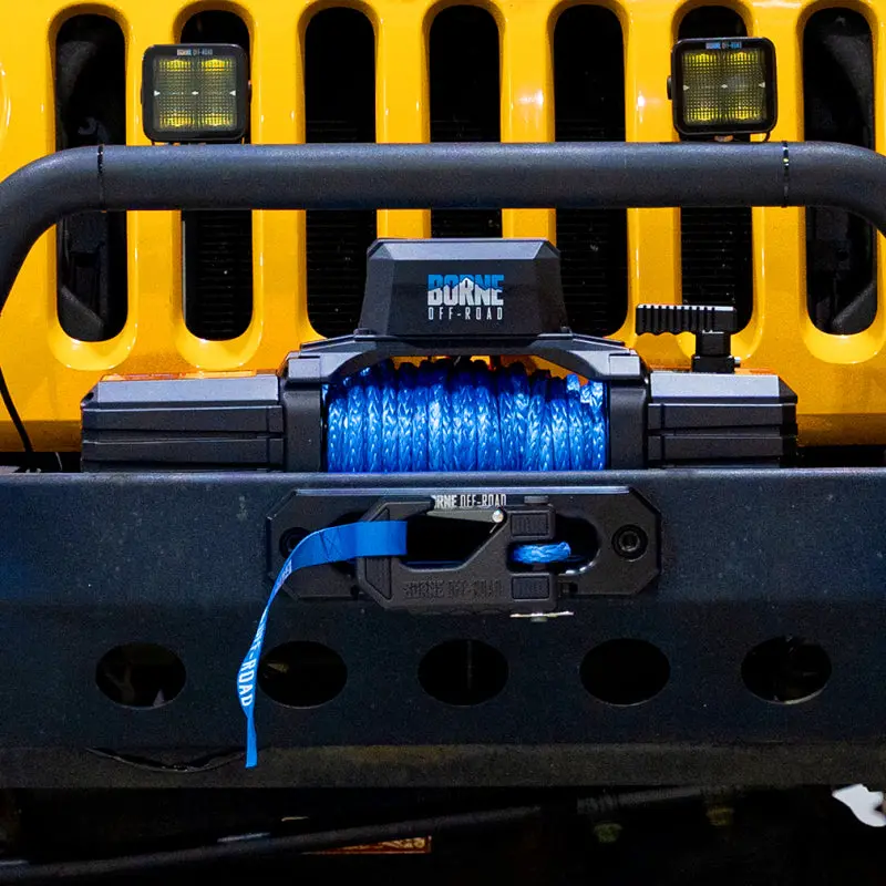 Borne Off-Road 10K Winch - Blue Synthetic Rope 1