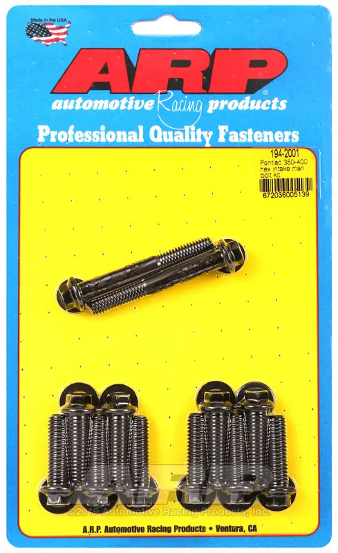 Arp Pontiac 350-400 Hex Intake Manifold Bolt Kit 1