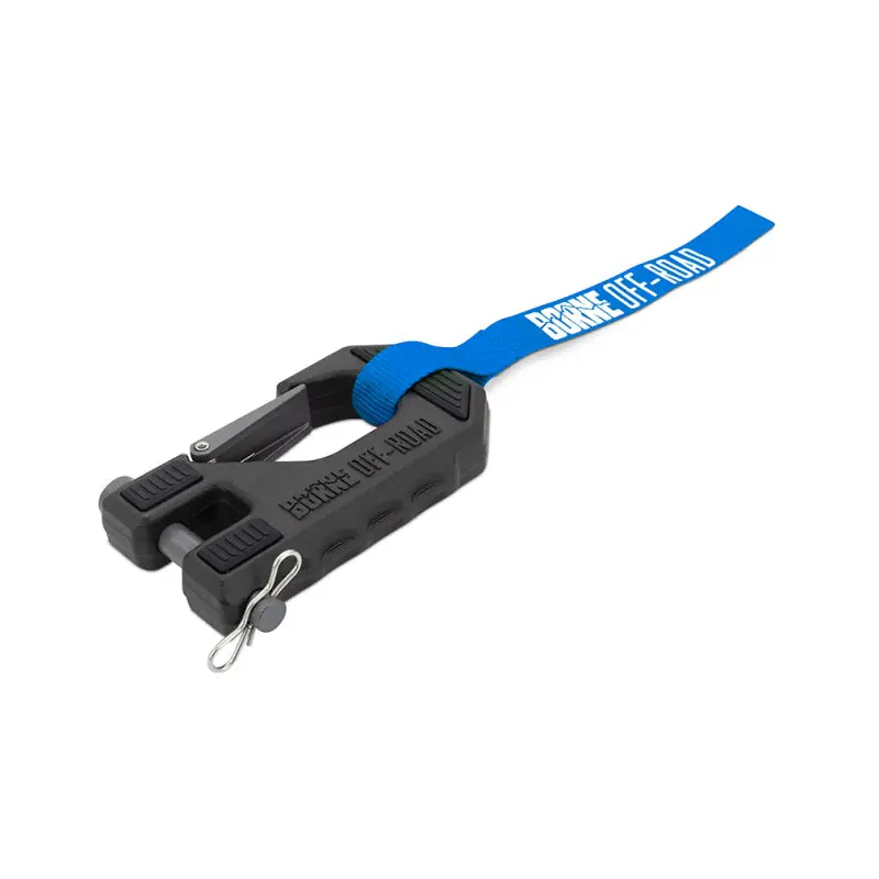Borne Off-Road Winch Hook - 3/8In Rope - Hand Strap - Grey 1