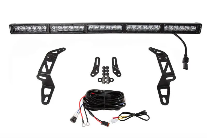 Diode Dynamics 18-21 Jeep Jl Wrangler/Gladiator Ss30 Bumper Bracket Kit - White Driving (Single) 1