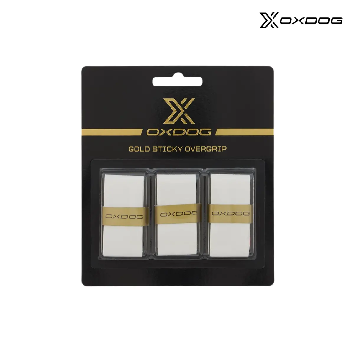 Oxdog Gold Sticky Overgrips White 3Pc 1