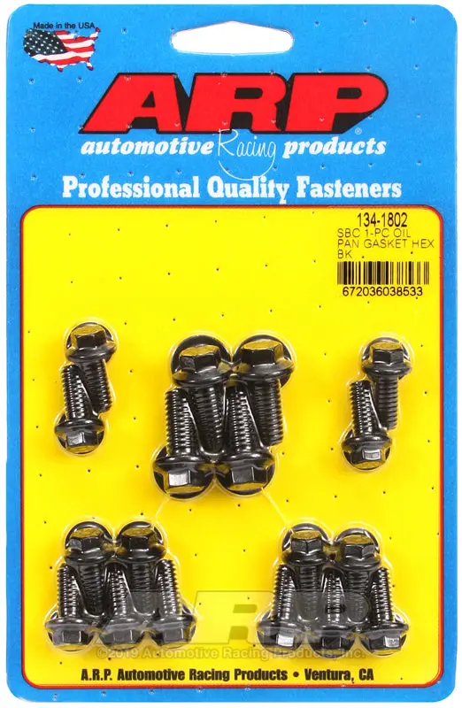 Arp Sb Chevy 1-Pc Oil Pan Gasket Hex Bolt Kit 1