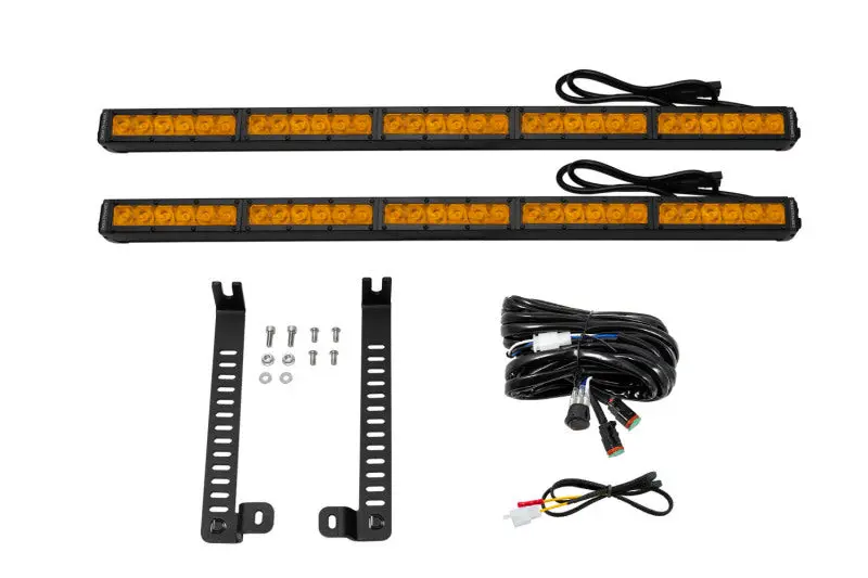 Diode Dynamics 14-19 Toyota 4Runner Ss30 Dual Stealth Lightbar Kit  - Amber Driving 1