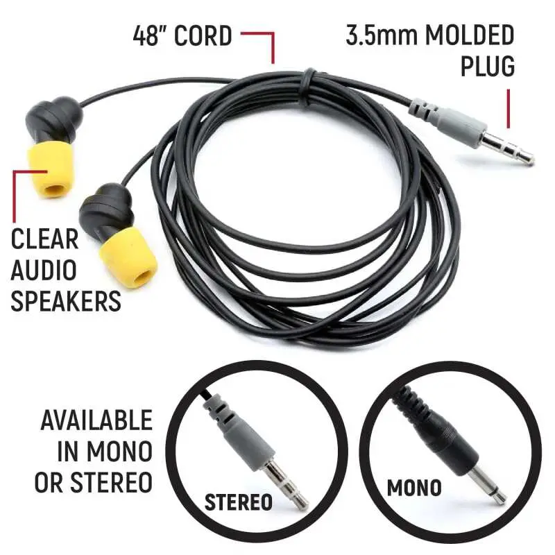 Rugged Radios Sportsman Foam Earbud Speakers - Mono And Stereo 1