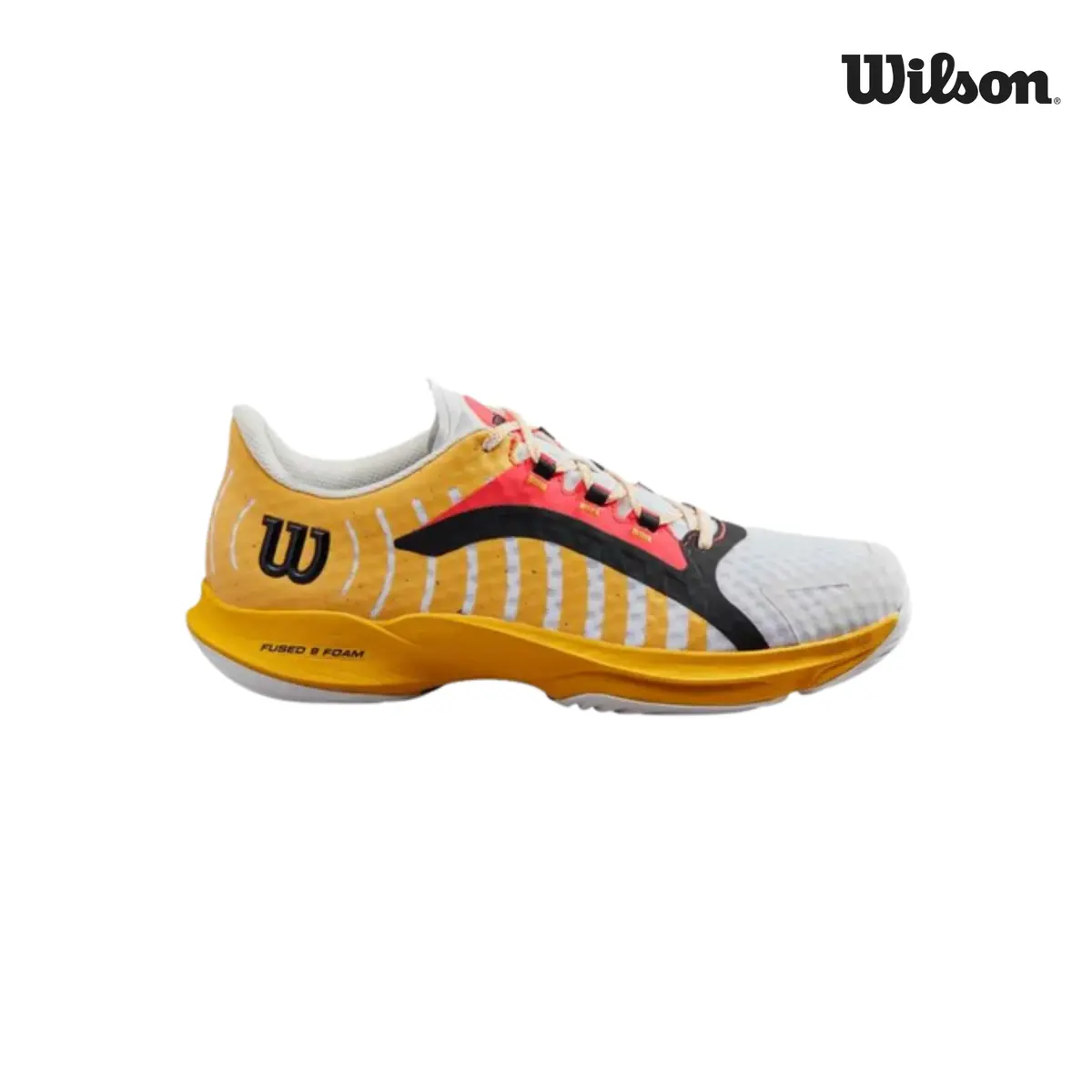 Wilson Hurakn Pro White/Oldgold | Padel Shoes 1
