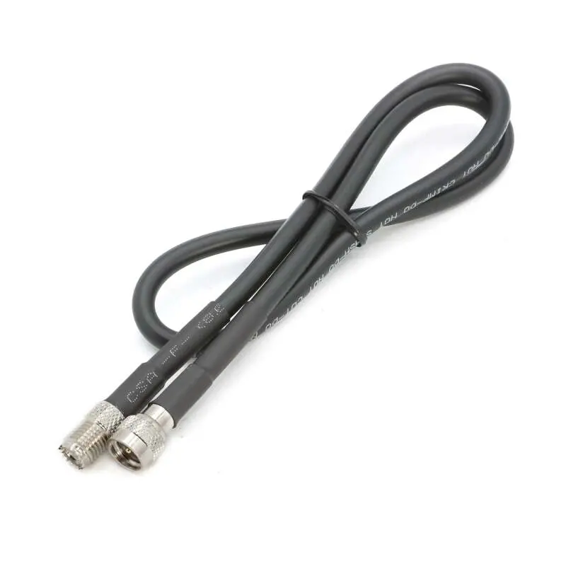 Rugged Radios 2 Ft Antenna Cable Extension For Mini 3/8 Nmo Bulkhead Mount 1