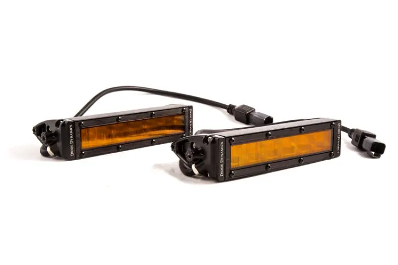 Diode Dynamics 6 In Led Light Bar Single Row Straight Ss6 - Amber Wide Light Bar (Pair) 1