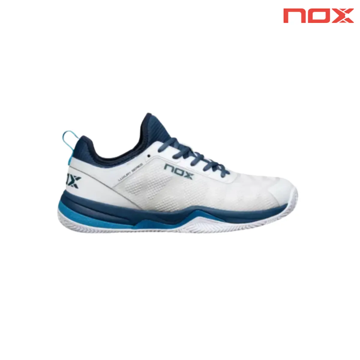 Nox Nerbo White/Swedish Blue | Padel Shoes 1