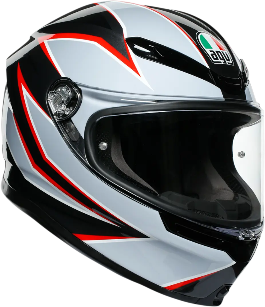 Agv K6 Full-Face Motorcycle Helmet – Flash Design In Black/Gray/Red, Size Large (Eu 59–60 Cm) 1