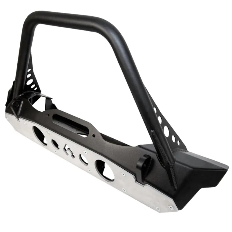 Artec Industries Jeep Jk Powder Coat Nighthawk Mid-Tube Stinger Front Bumper W/Skid Black Pwdr Coat 1
