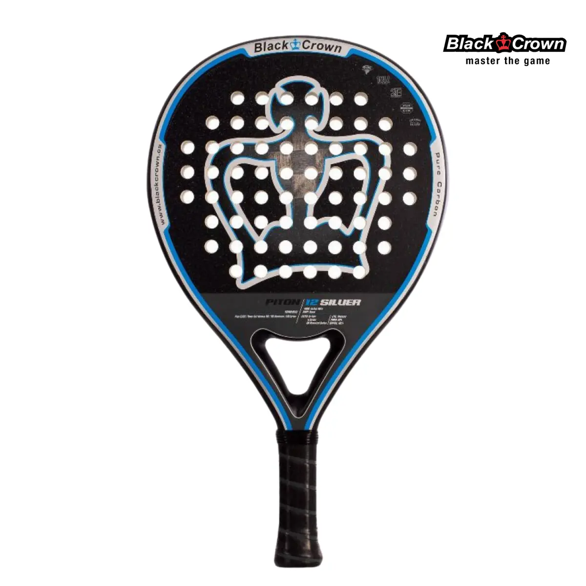 Black Crown Piton 12K Silver | Padel Racket 1