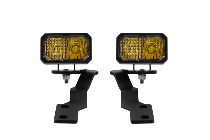 Diode Dynamics 16-21 Toyota Tacoma Stage Series 2In Led Ditch Light Kit - Sport Yellow Combo 1