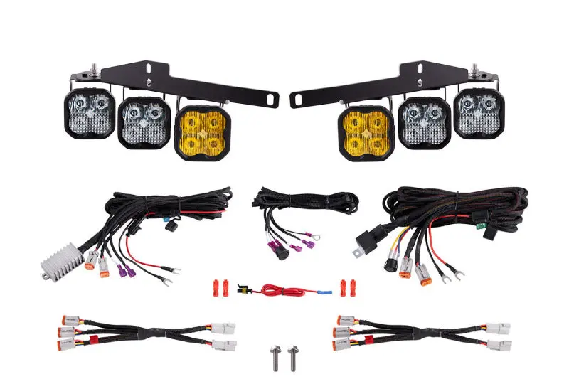Diode Dynamics 17-20 Ford Raptor Ss3 Led Fog Light Kit - Yellow Pro 1