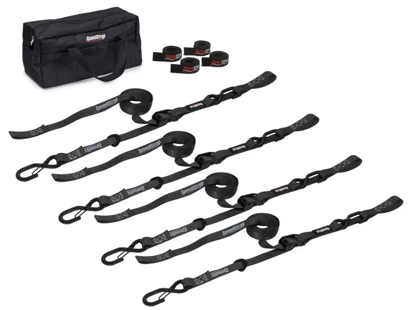 Speedstrap 1In Motorcycle Tie-Down Kit - Black 1
