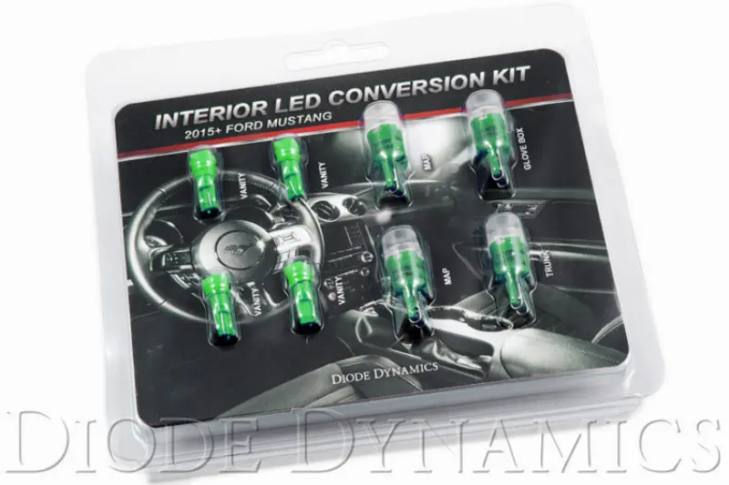 Diode Dynamics Mustang Interior Light Kit 15-17 Mustang Stage 2 - Green 1