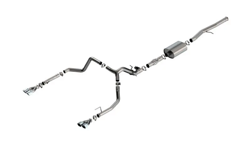 Borla 2024 Chevy Silverado 1500 6.2L V8 Atak Catback Exhaust W/ Simulator - Chrome 1