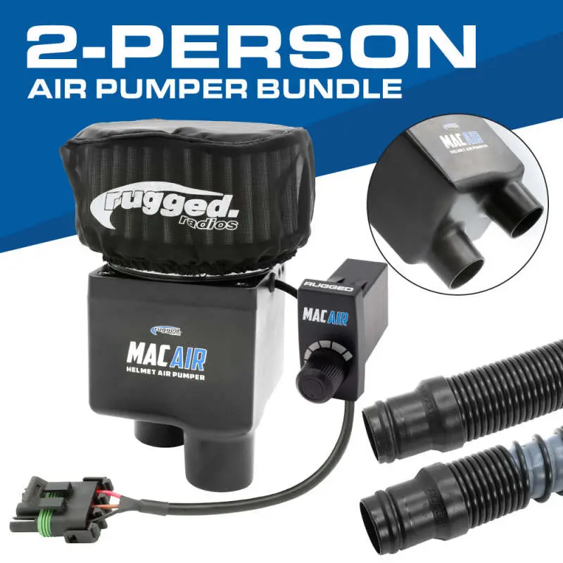 Rugged Radios Mac Air 2-Person Helmet Air Pumper (Bundle) 1