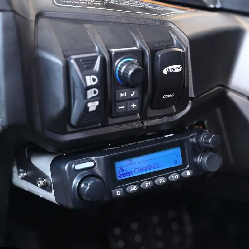 Rugged Radios Can-Am Maverick R Comm Kit W/2-Way Radio 696 Plus Remote Head / M1 Vhf Business Band 1