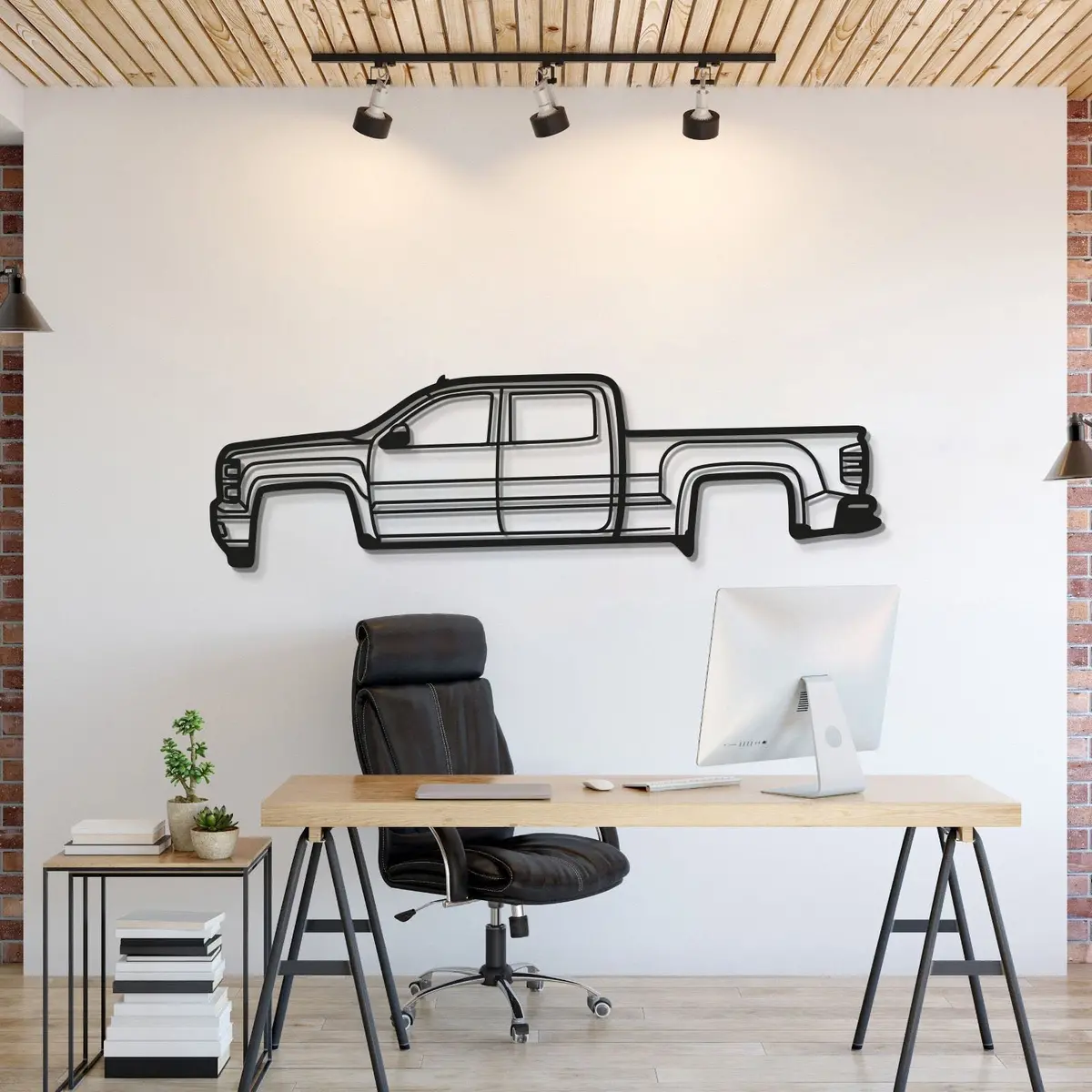 2014 Silverado 1500 3Rd Gen Metal Car Wall Art - Mt0512 1