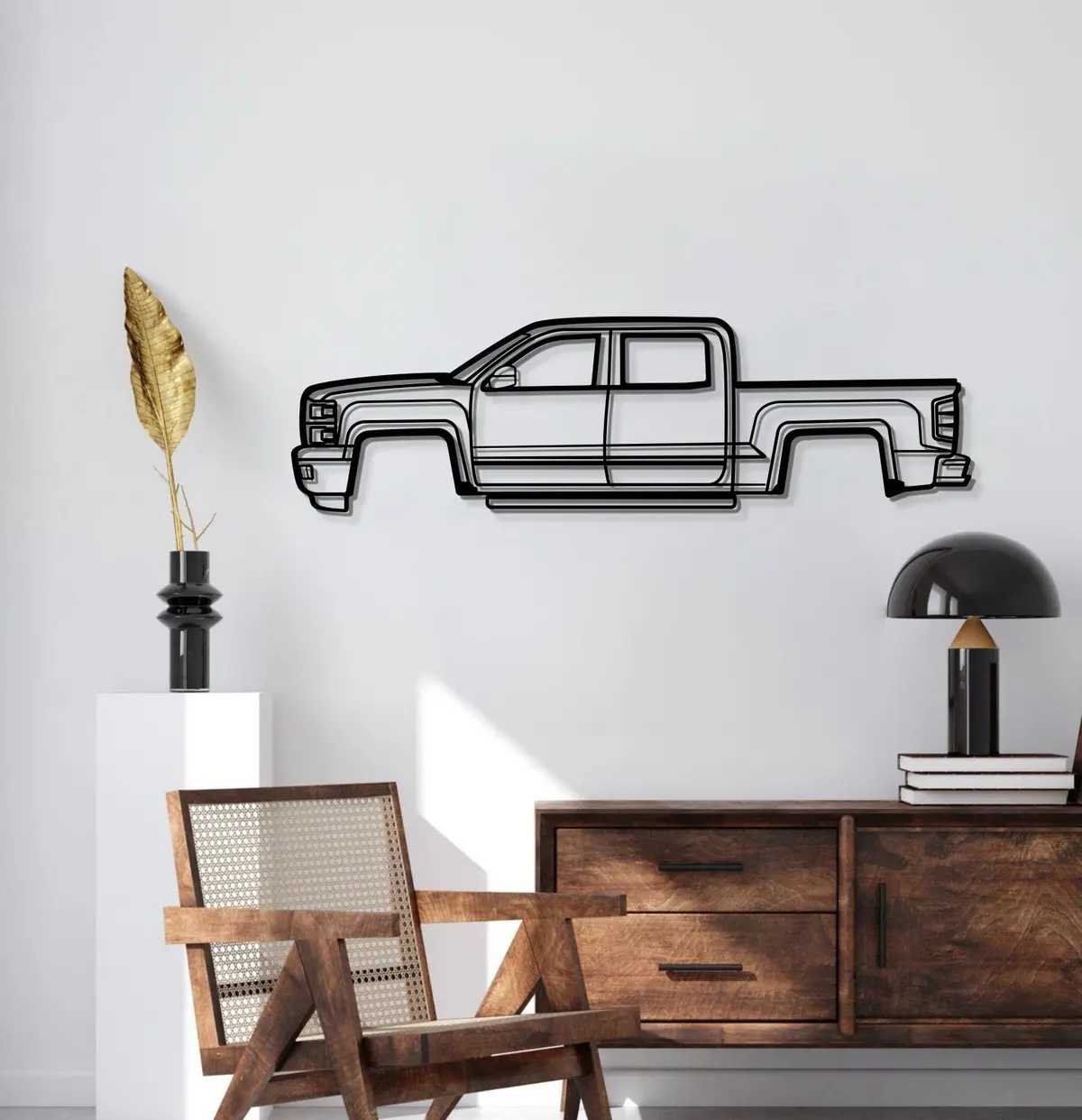 2015 Silverado 1500 Metal Car Wall Art - Mt0540 1