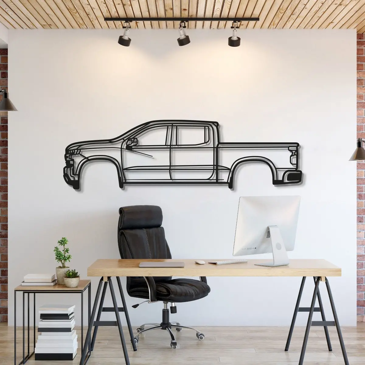 2019 Silverado 1500 4Th Gen Metal Car Wall Art - Mt0681 1