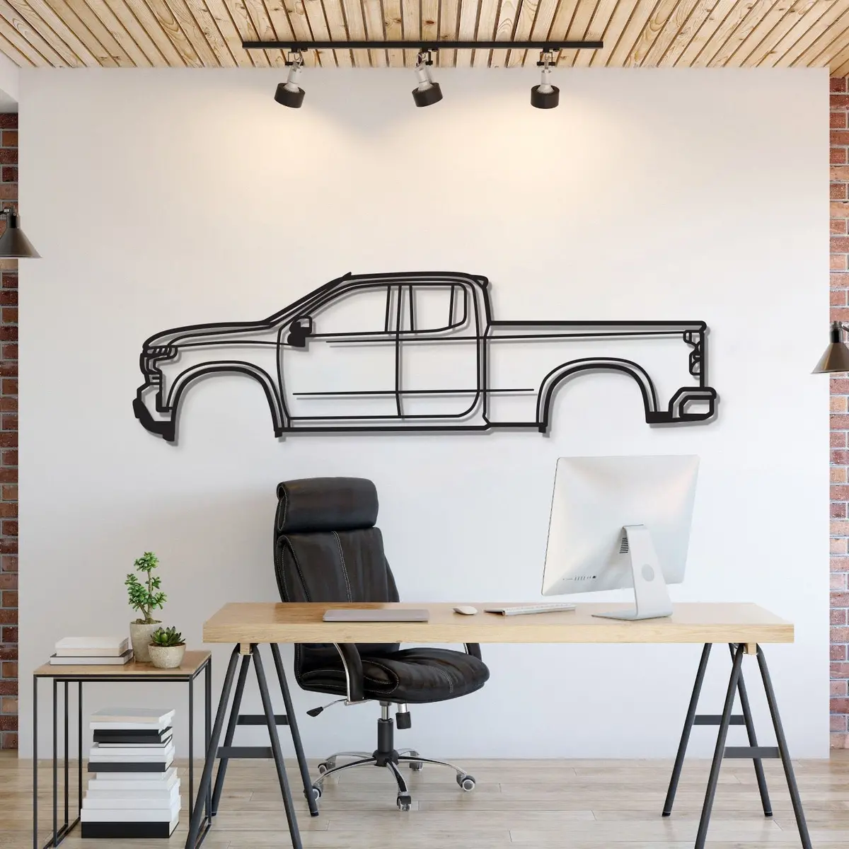 2020 Silverado 2500Hd 4Th Gen Metal Car Wall Art - Mt0720 1