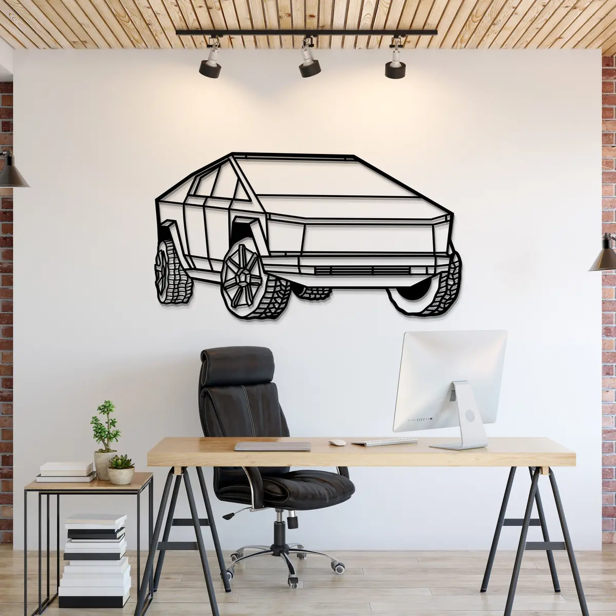 2025 Cybertruck Perspective Metal Car Wall Art - Mt1191 1