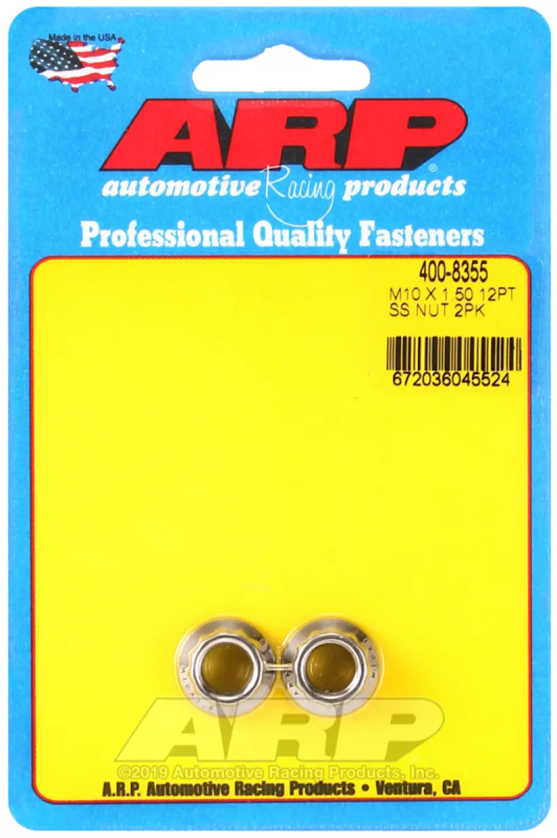 Arp M10 X 1.50 Ss 12Mm Socket 12Pt Nut Kit (2-Pack) 1