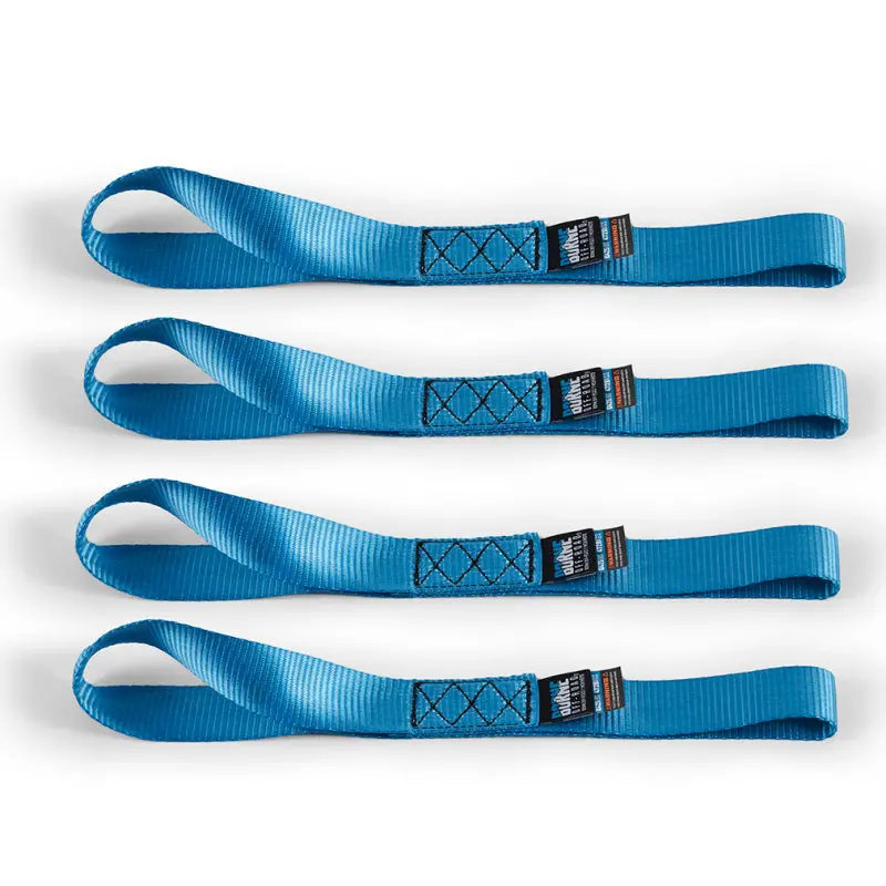 Borne Off-Road Soft Loop Tie-Down Straps (4-Pack) Blue 1