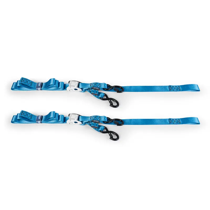Borne Off-Road Cam Buckle Tie-Down Kit (2-Pack) Blue 1