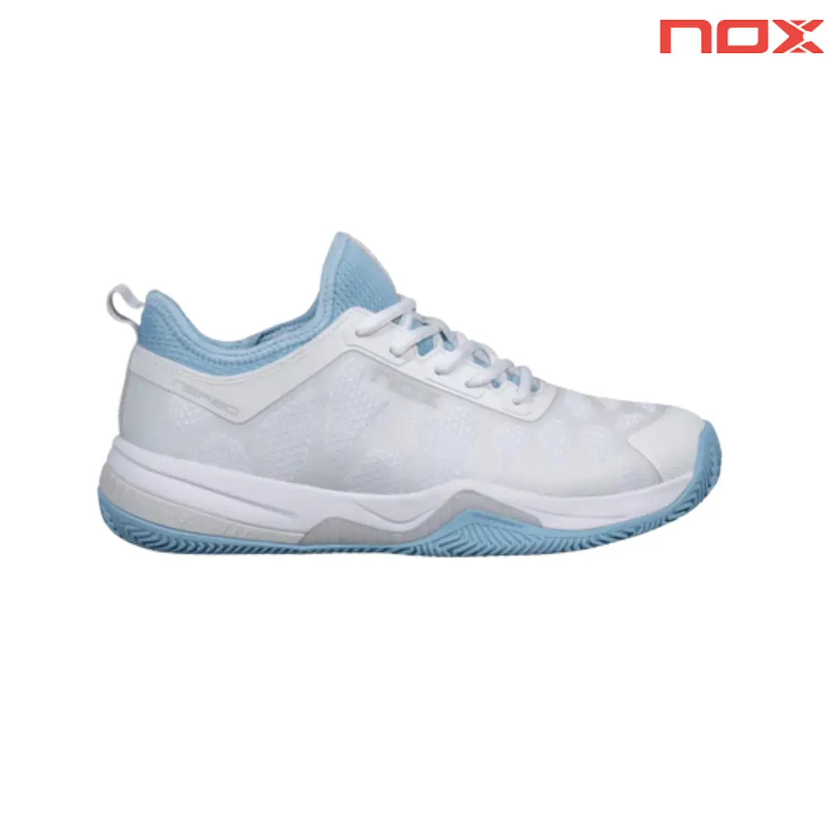 Nox Nerbo White/Dusk Blue | Padel Shoes 1