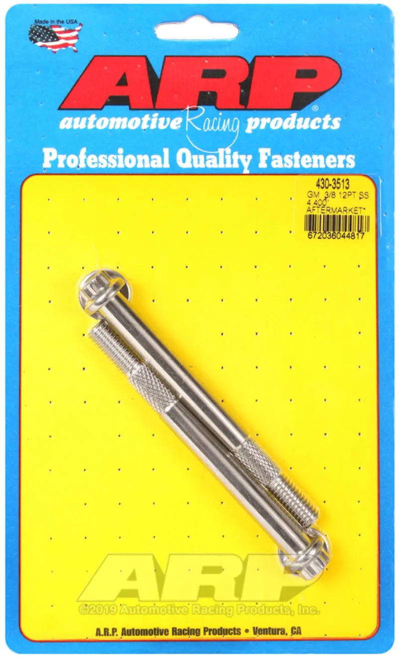 Arp Gm 3/8 X 4.400In 12Pt Ss Starter Bolt Kit 1